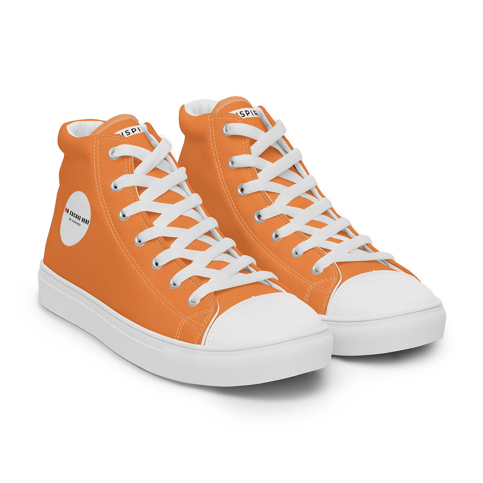 Thumbnail: Be Inspired Basics Orange grey high tops 