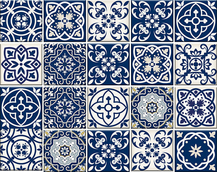 Decorative Tile stickers set of 24 Peel & Stick