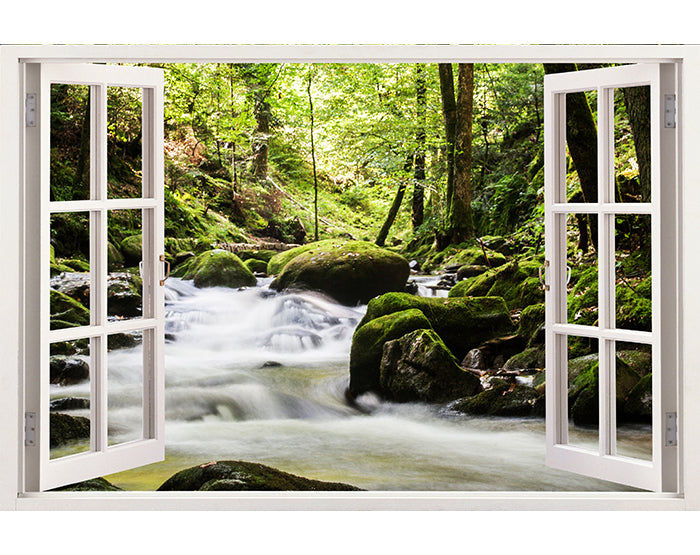 IMPRESSIVE 3D WINDOW WALL DECALS, REMOVABLE WALL STICKERS, WALL DECOR