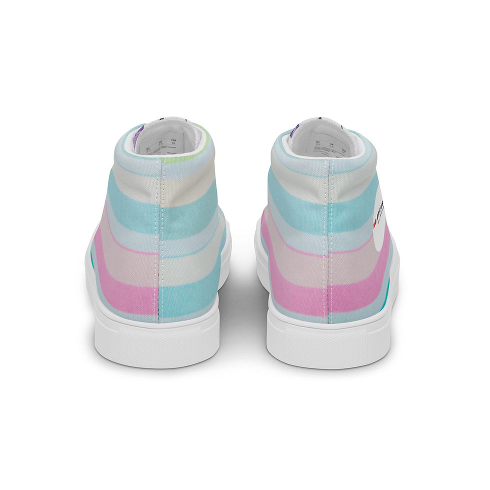 Thumbnail: Be Inspired Lavendar/Rainbow high tops 