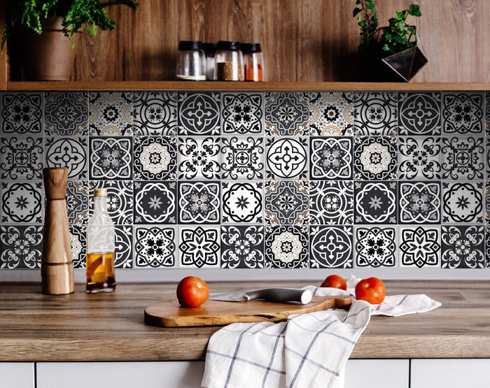 Decorative Tile stickers set of 24 Peel & Stick