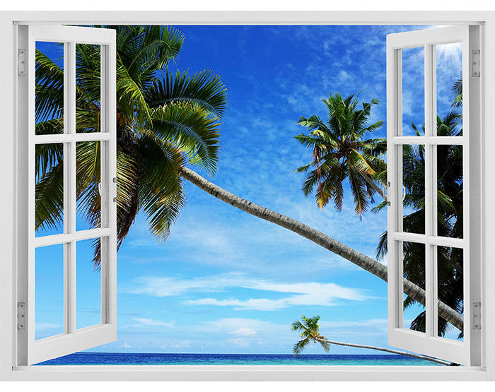 IMPRESSIVE 3D WINDOW WALL DECALS, REMOVABLE WALL STICKERS, WALL DECOR