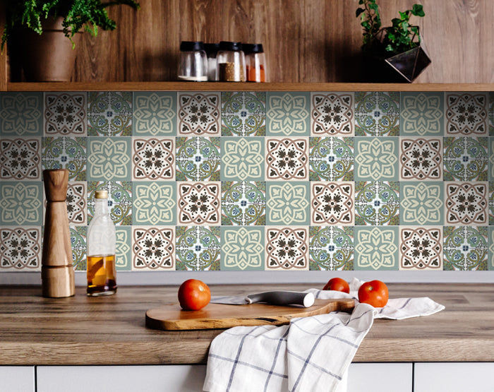 Decorative Tile stickers set of 24 Peel & Stick