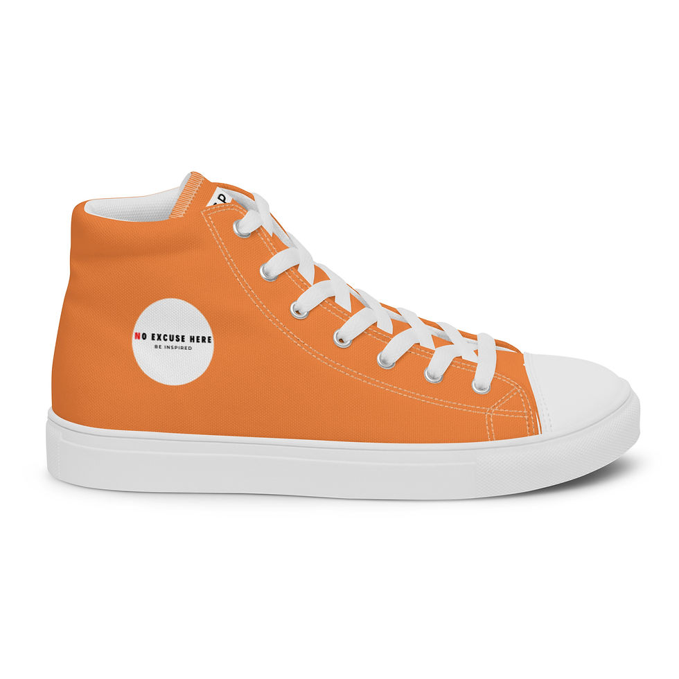Thumbnail: Be Inspired Basics Orange grey high tops 