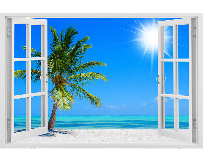 IMPRESSIVE 3D WINDOW WALL DECALS, REMOVABLE WALL STICKERS, WALL DECOR