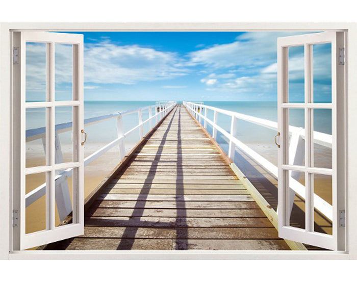 IMPRESSIVE 3D WINDOW WALL DECALS, REMOVABLE WALL STICKERS, WALL DECOR