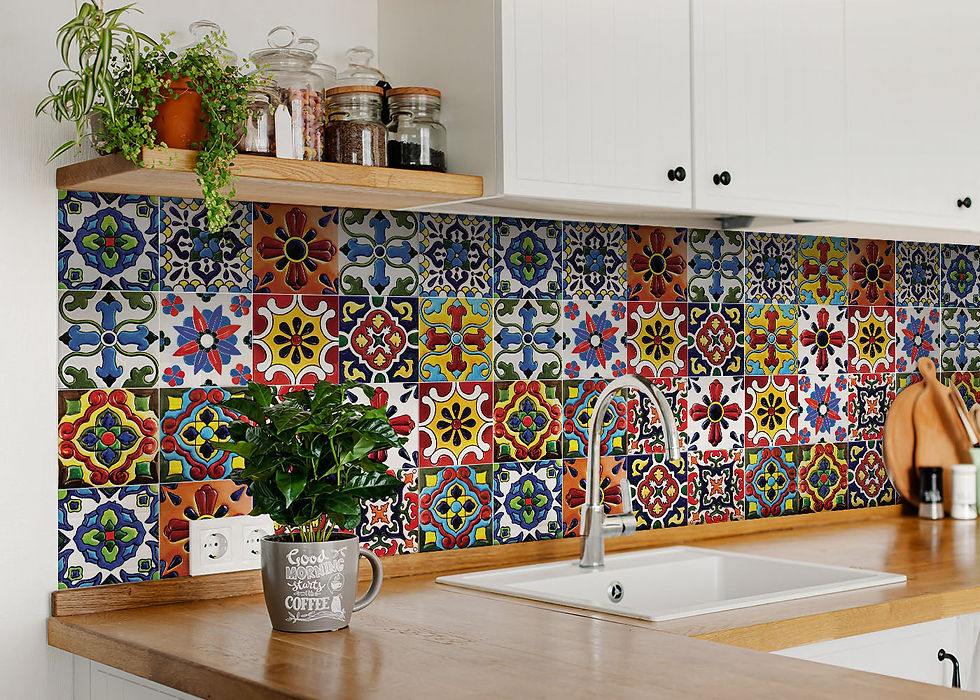 Decorative Tile stickers set of 24 Peel & Stick