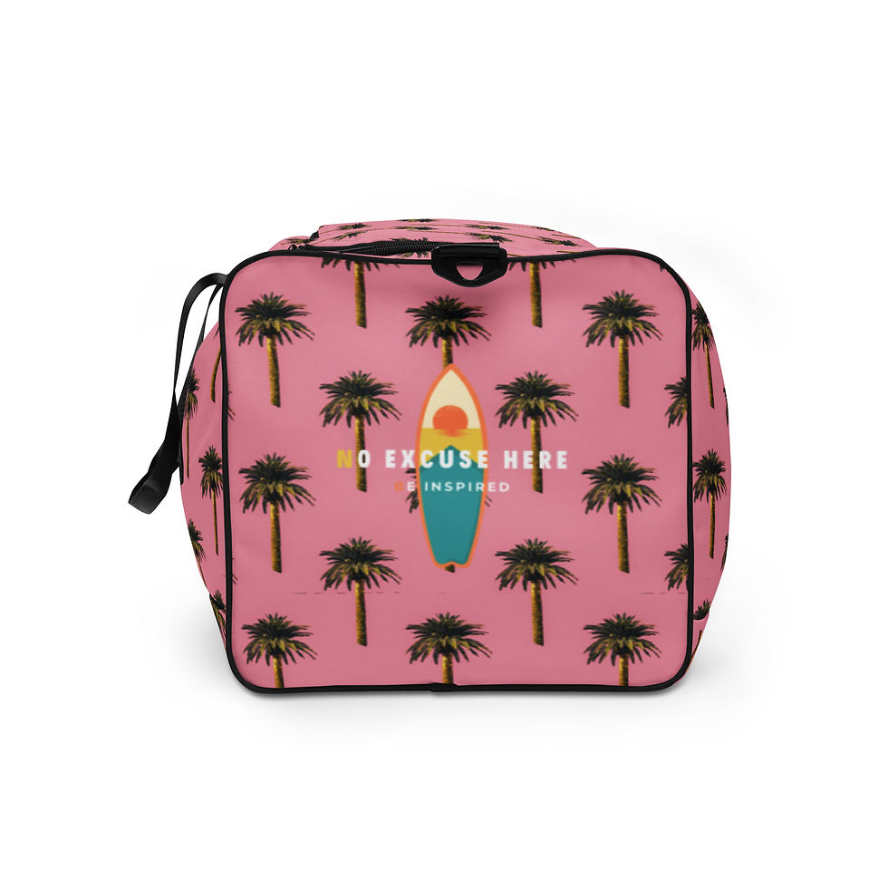 Thumbnail: Be Inspired Pink Palm Surf duffle bag