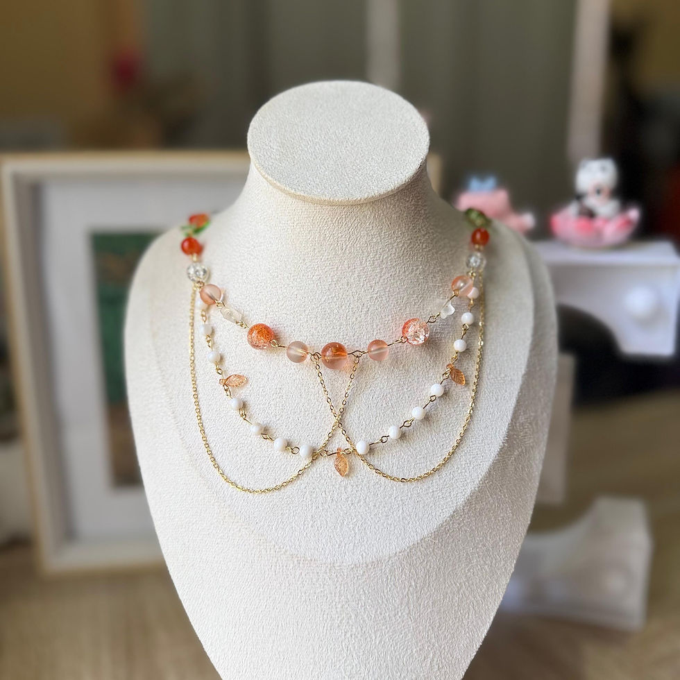 Miniatura: Collar Mandarina - Colección Elina - Incluye Aretes