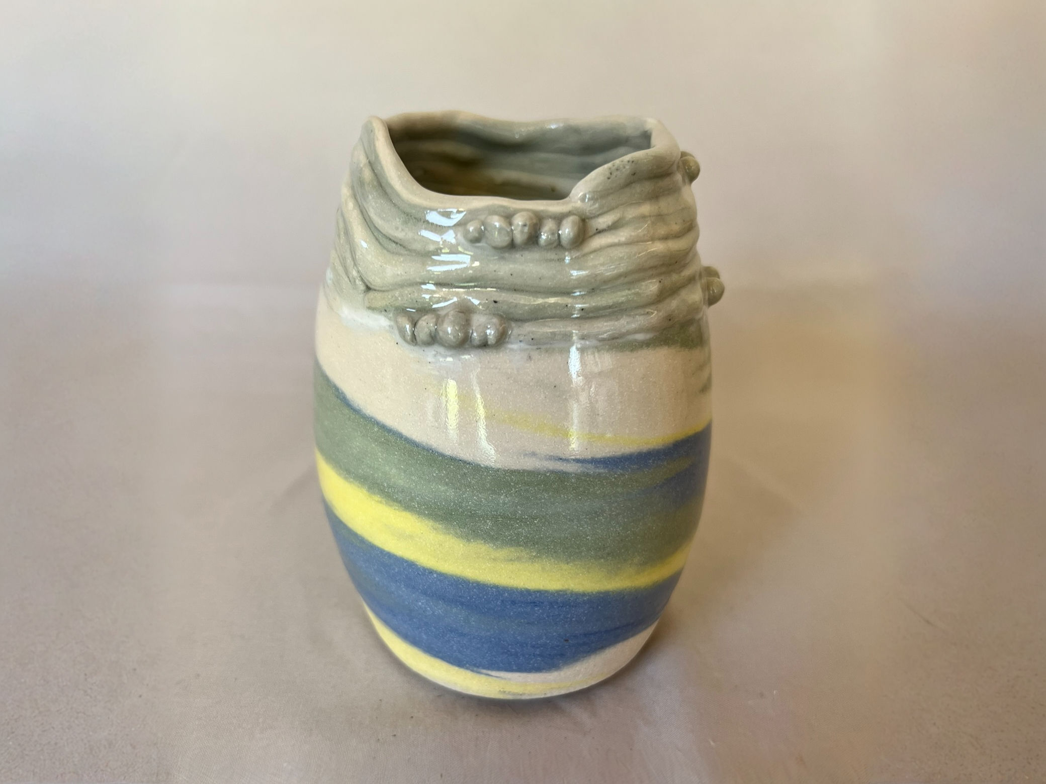 Agateware Beach Bud Vase