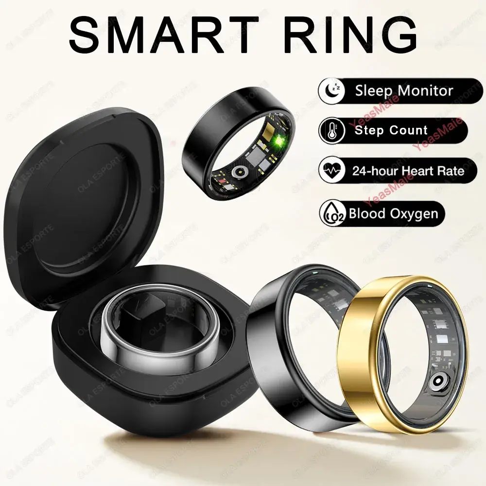 2026 New Smart Ring Men Women, Heart Rate Blood Oxygen and Sleep Monitor