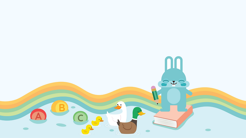 Bunny with ducks & scene