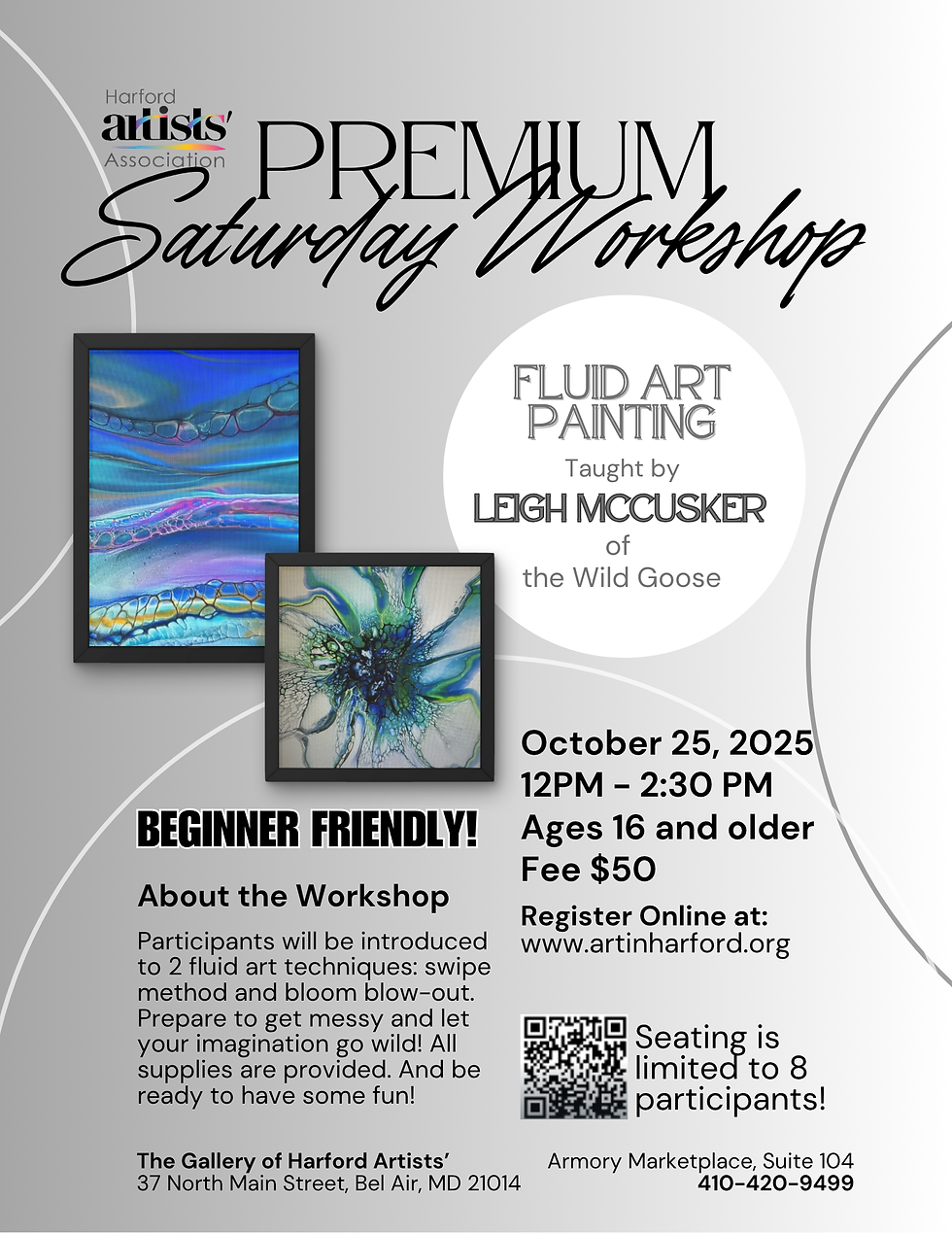 Fluid Art Painting Saturday Premium Workshop
