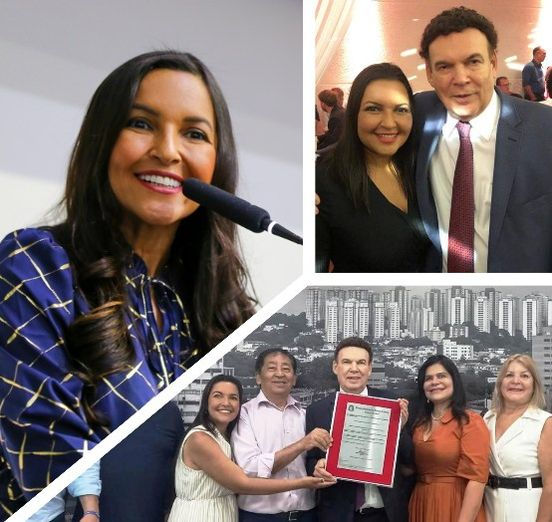 foto com wilma campos machado, vereadora joice silva, arlete silva e o deputado campos machado
