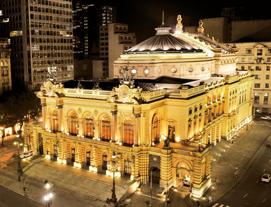 foto aerea do teatro municipal de são paulo