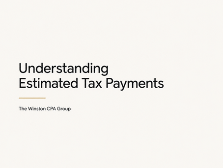 Understanding Estimated Tax Payments