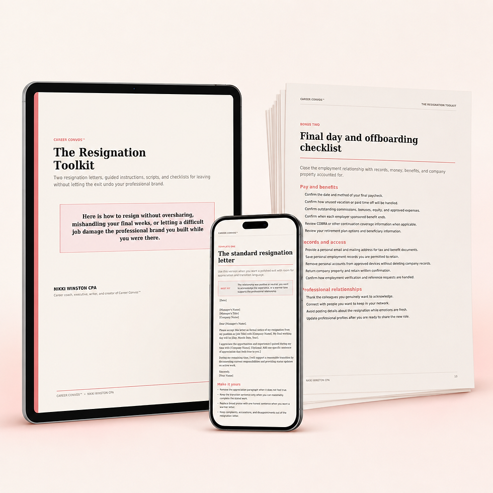 Thumbnail: The #CareerConvos™  Resignation Toolkit | How to Quit Your Job | Career Coaching On Demand