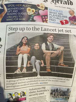 Front Page of Sydney Morning Herald!