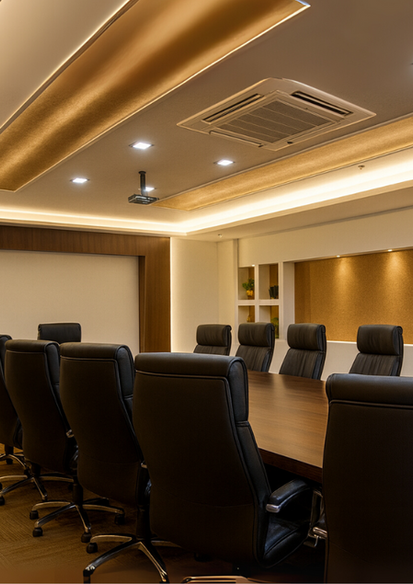 Renovated and fit-out multinational company office interior featuring modern corporate elegance design with spacious meeting rooms and premium finishes.