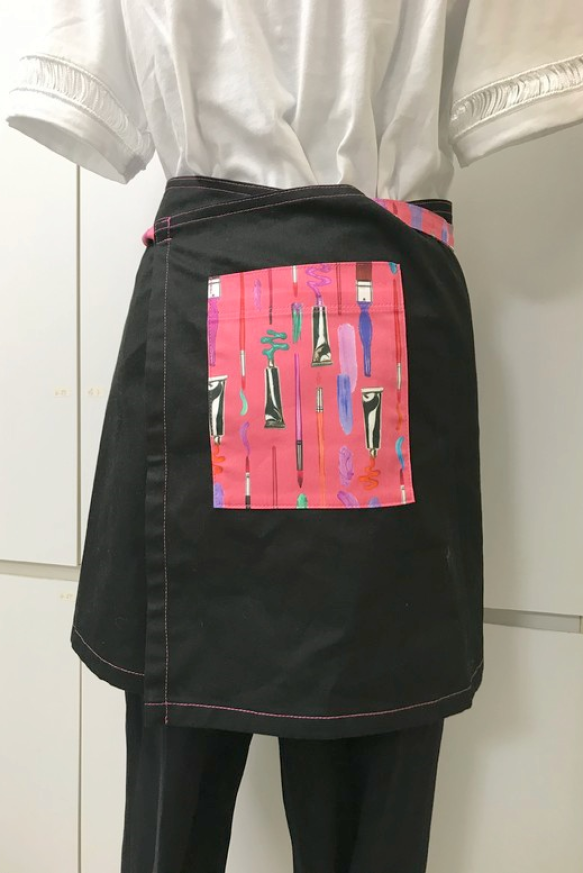 サムネイル： サロンエプロン　ピンク　ショート