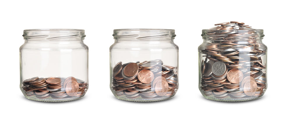 pennies in a jar