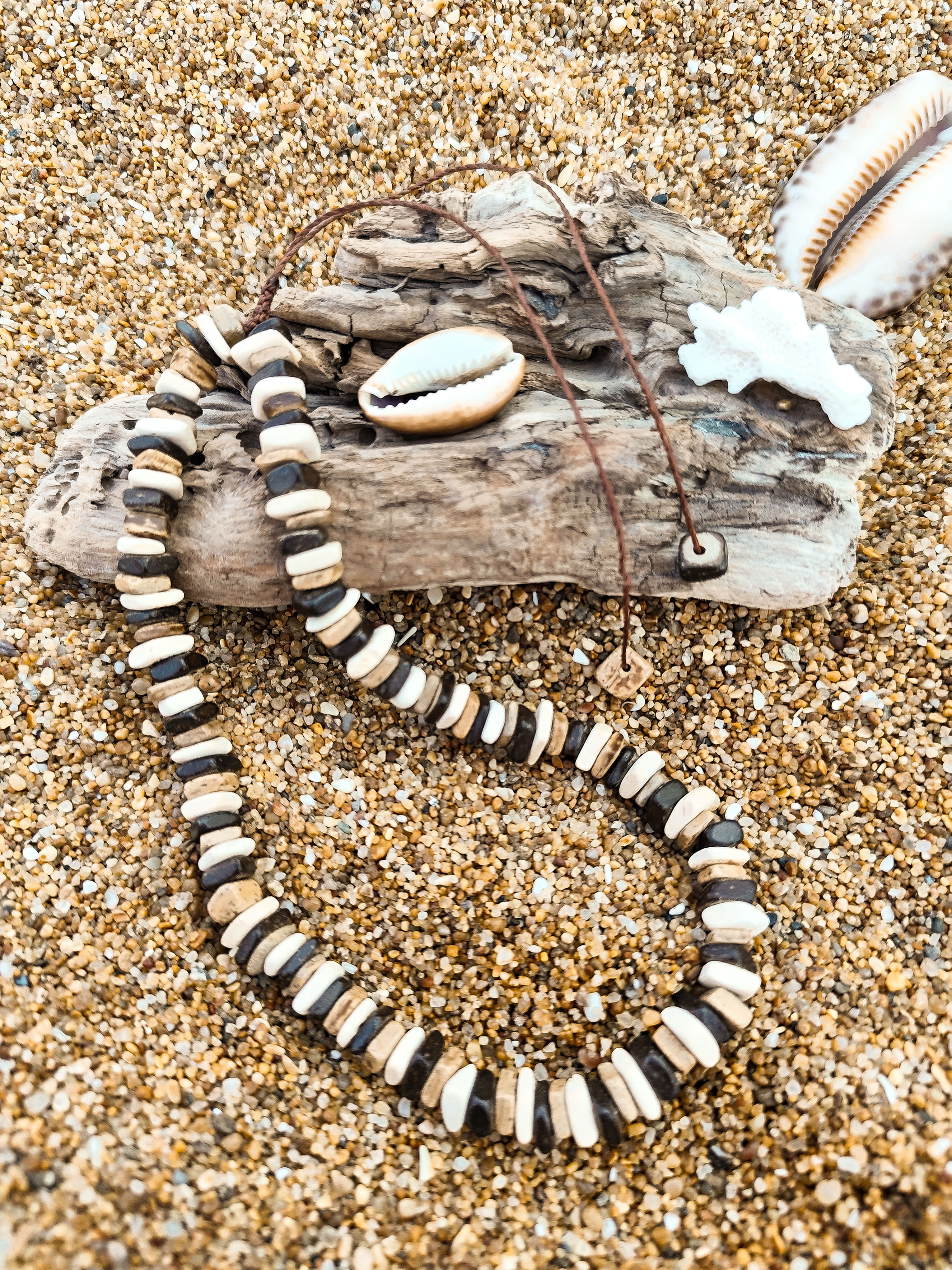 Collier homme bohème sauvage noix de coco