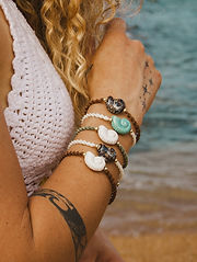 Bracelets macramé océan femme