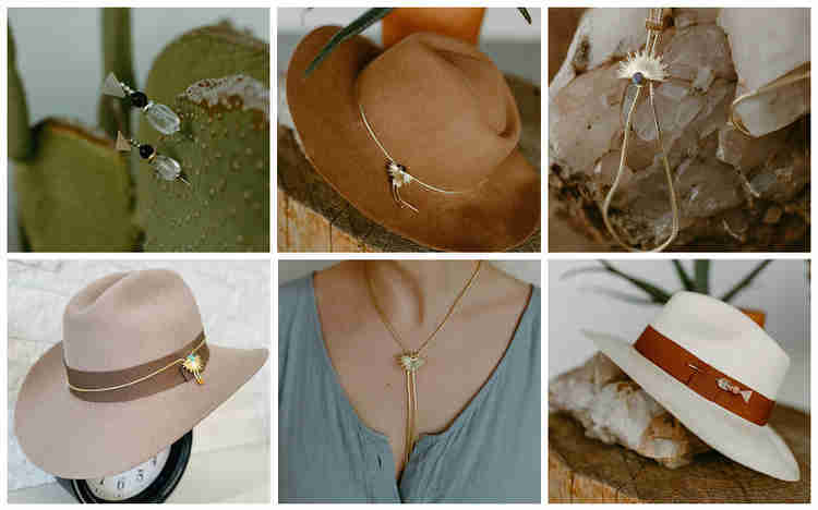 One of the Crafts-Women, Laura Josefina Kelly's sun hat and hat accessories offered at Sol Authentica.