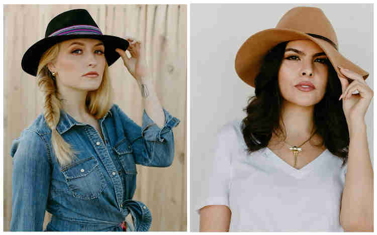 One of the Crafts-Women, Laura Josefina Kelly's sun hats worn by two beautiful models for Sol Authentica.