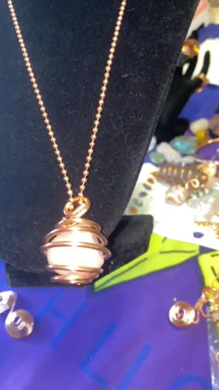 Thumbnail: Rose Quartz Copper Beads Necklace 