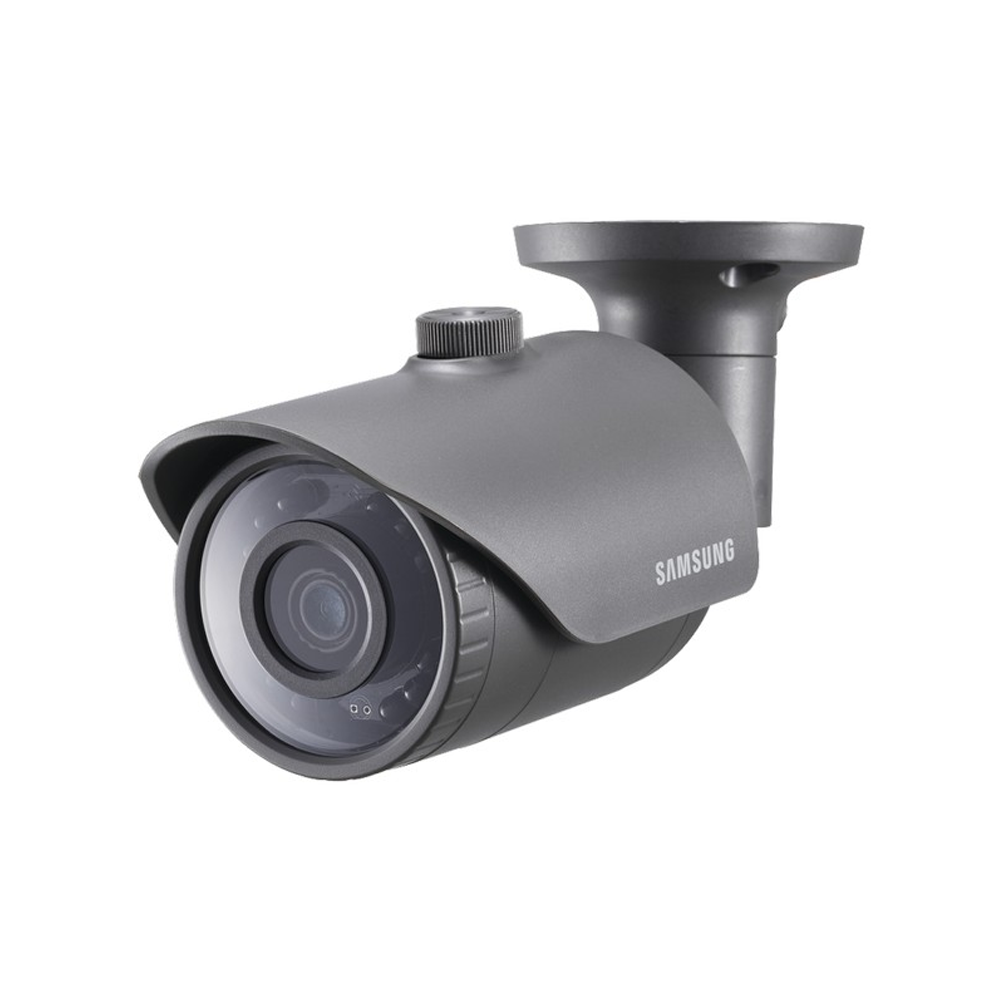 CAMARA TIPO BALA AHD 1080P, LENTE FIJO 4MM, IR 20M, IP66, MARCA SAMSUNG