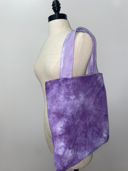 Tote Bag in Tye Dye Purple