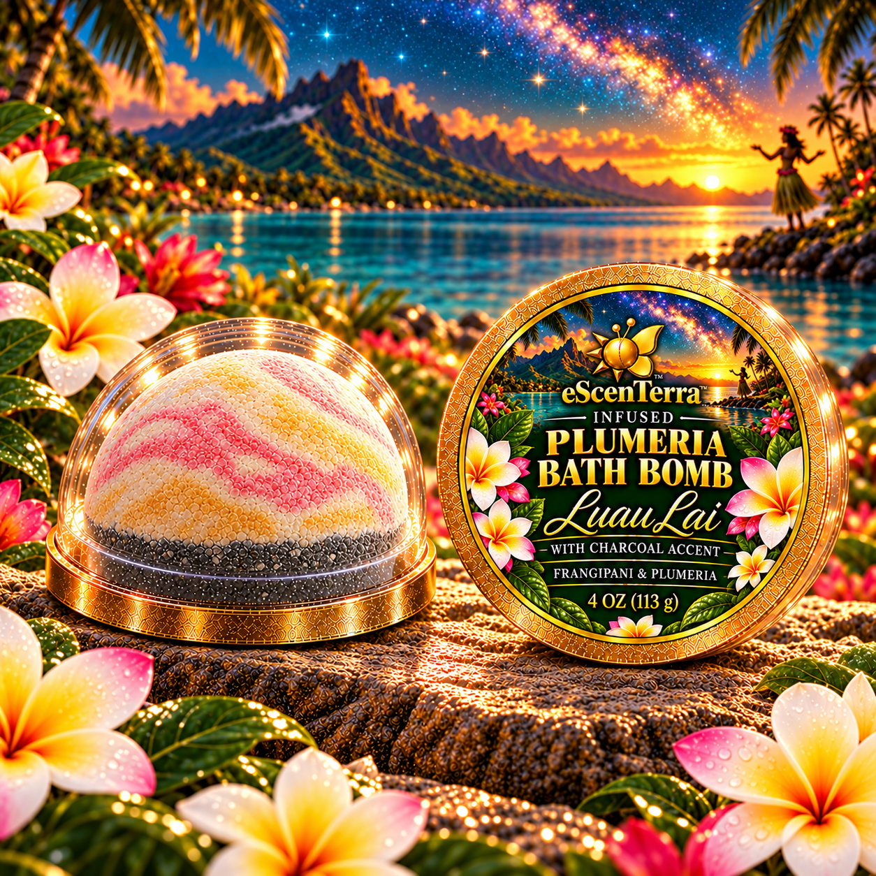 Luau Lai Botanical Bath Bomb — 4 oz