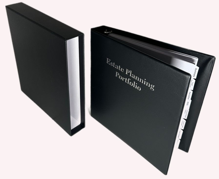 1.5” D-Ring Estate Planning Portfolio Binder with Tab Set and Slipcase - Single
