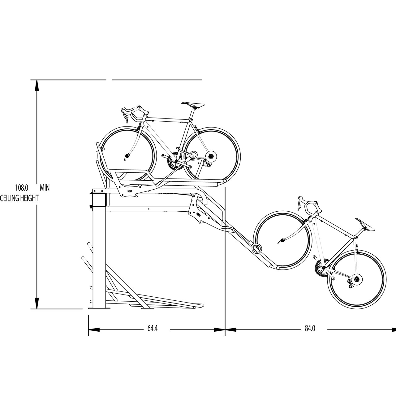 Équipements Halt Support à vélo "Stack Rack"