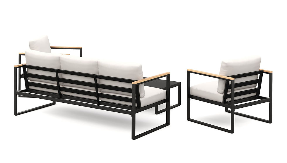 Miniaturbild: Modernes Gartensofa Schweiz mit minimalistischer Metall Optik