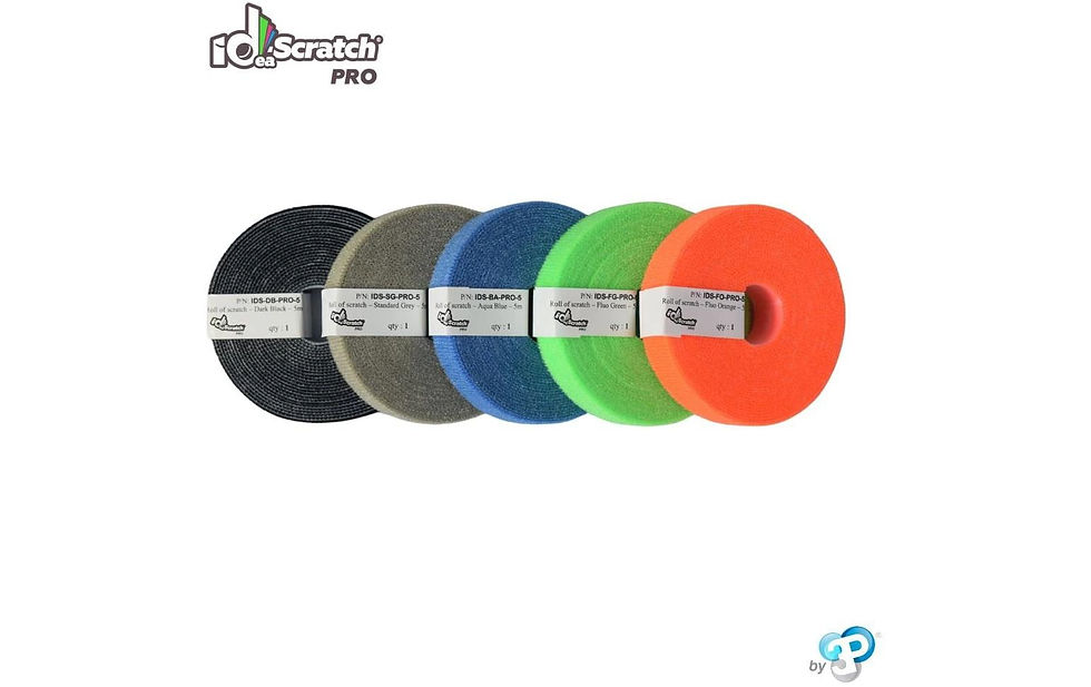 Miniaturbild: Patchsee Klettband-Rolle ID-SCRATCH-PRO Grau – 5m, Standard grey