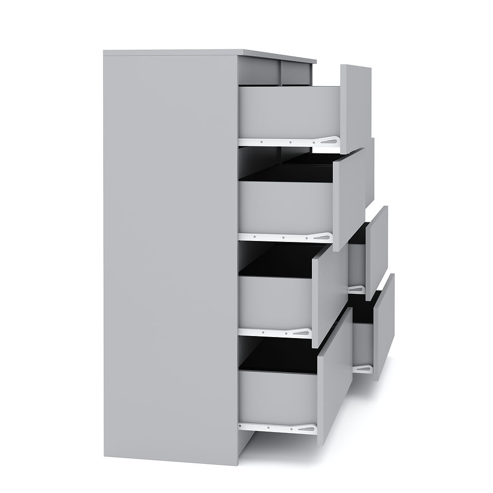 Miniaturbild: Kommode TALA 8 Schubladen 119 x 100 cm grau