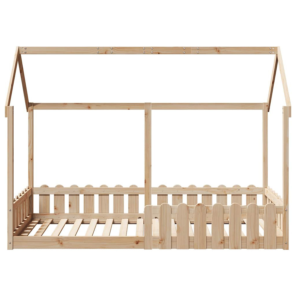 Miniaturbild: Kinder-Hausbett 90x190 cm Massivholz Kiefer
