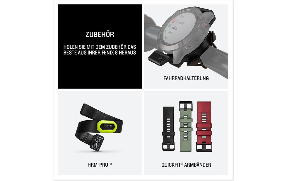Miniaturbild: GARMIN Sportuhr Fenix 8 AMOLED, 51 mm Schwarz