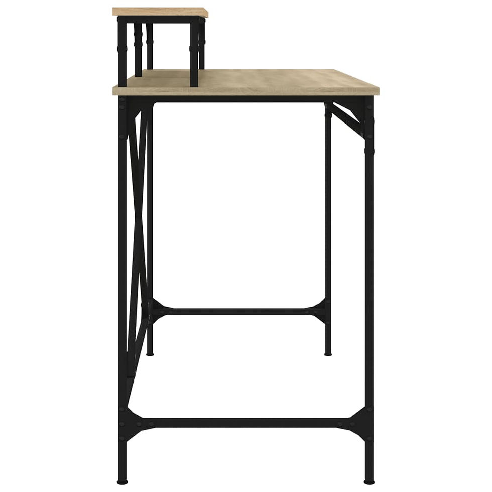 Miniaturbild: vidaXL Schreibtisch Sonoma-Eiche 100x50x90 cm Holzwerkstoff und Eisen