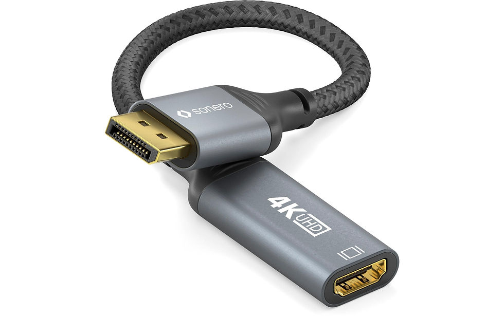 Miniaturbild: sonero Adapterkabel DisplayPort - HDMI – Nylon Mantel, 4K/60Hz