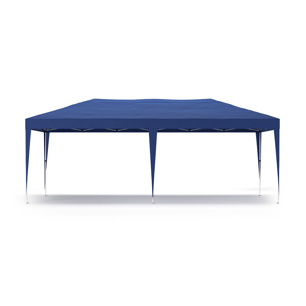 Miniaturbild: Blauer Gartenpavillon MYRTA ohne Seitenwände mit stabilem Dach