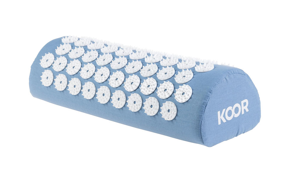 Miniaturbild: KOOR Akupressurmatte mit Kissen Blau/Weiss – inkl. Kissen, 66x42cm, blau-weiss