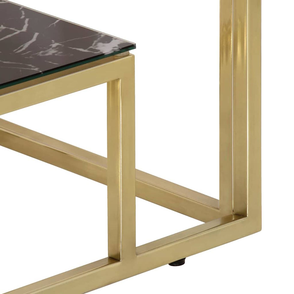 Miniaturbild: Konsolentisch Golden Edelstahl und Hartglas