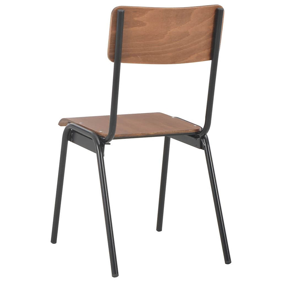 Miniaturbild: Esszimmerstühle 2 Stk. Braun Massives Sperrholz Stahl