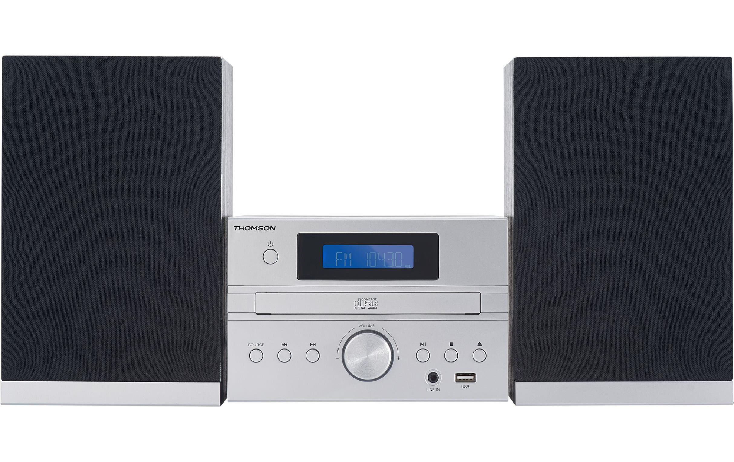 Thomson MIC122DABBT Silber – Silber, CD, MP3, USB