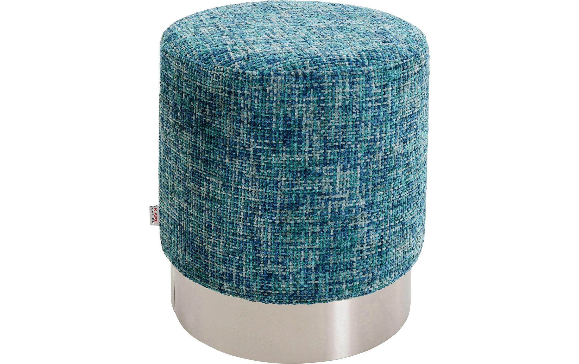 Kare Hocker Berry High 39 cm, Blau – Silber Hellblau Ø39cm