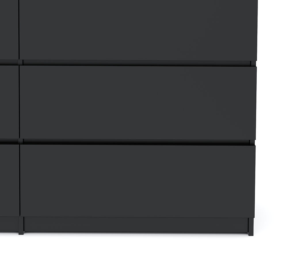 Miniaturbild: Kommode Tala 6 Schubladen Schwarz 138 x 77 cm