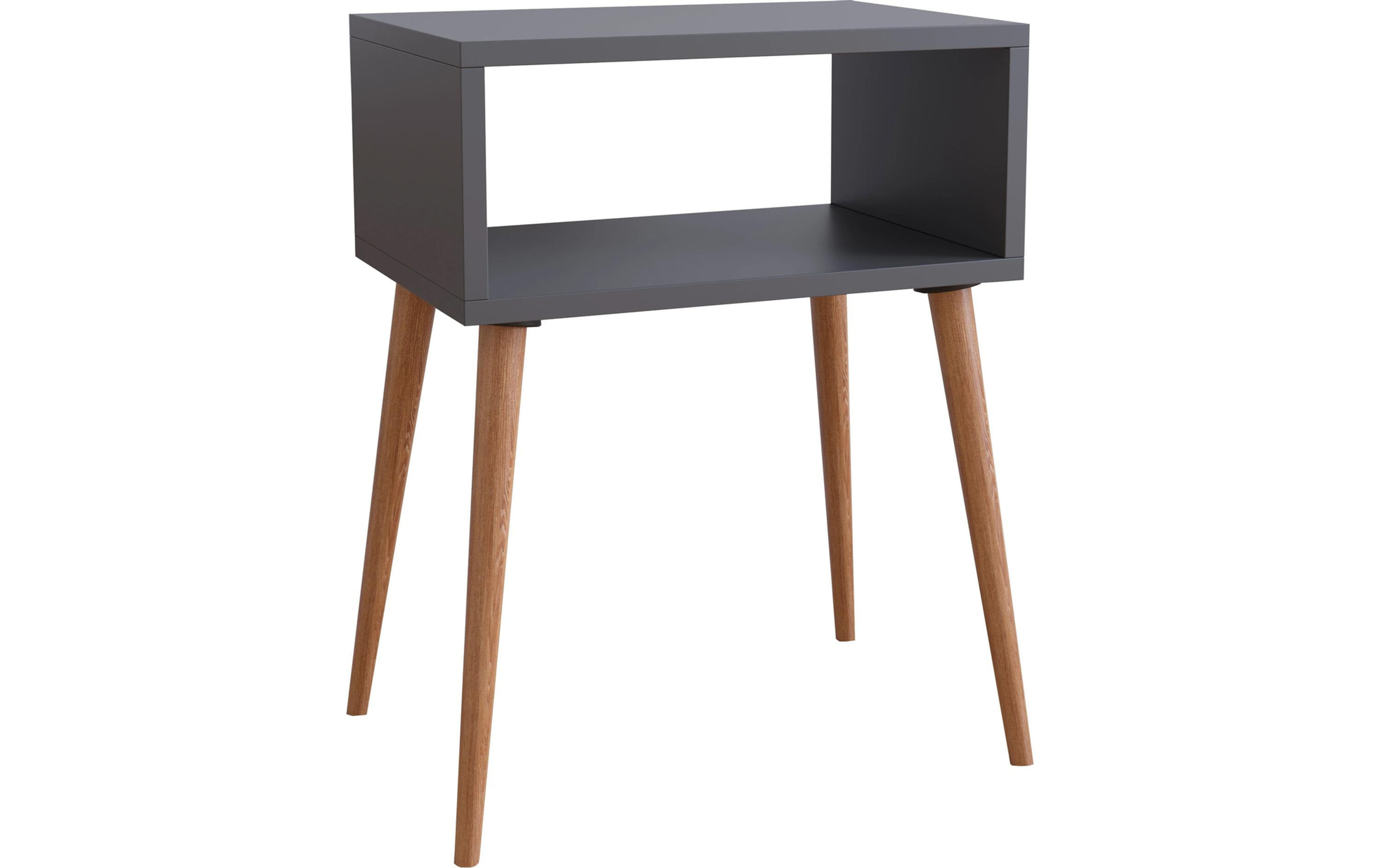 VCM Nachttisch Singol M 44.5 x 60 cm, Anthrazit/Honig-Eiche